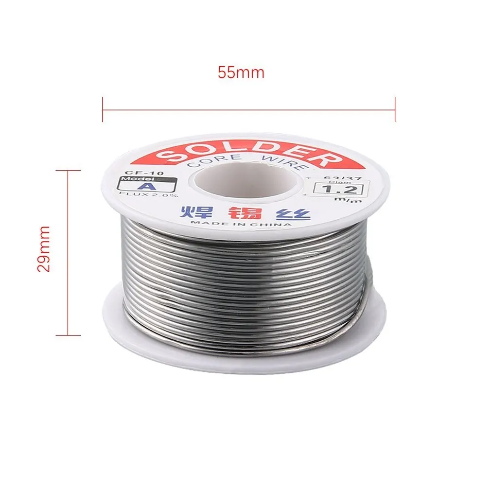 

1.2mm 2% Flux Tin Lead Rosin Roll Core Silver Solder Wire Welding Soldering Repairing Tool Reel Melt Kit Electric Melting