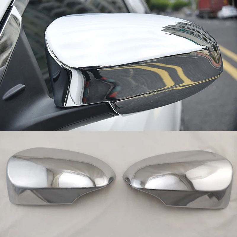 

For Toyota Vios/Yaris 2014-2020 2PCS ABS Chrome Car Side Door Rearview Mirror Cover Trim Moldings Car Styling Auto Accessories