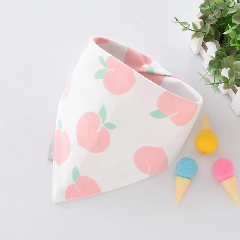 

Baby Bibs Triangle Double Cotton Bibs Cartoon Print Infant Saliva Towel Feeding Apron Bandana Bibs WHT073