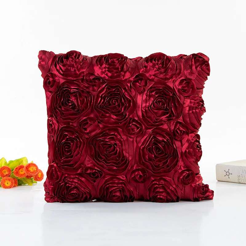 cushion cover11 Супер большие цветочные украшения, красные зеленые чехлы для подушек 40x40 см, без внутреннего дивана, декоративная подушка, наволочки для подушек, домашний dec X118 - Цвет: cushion cover11