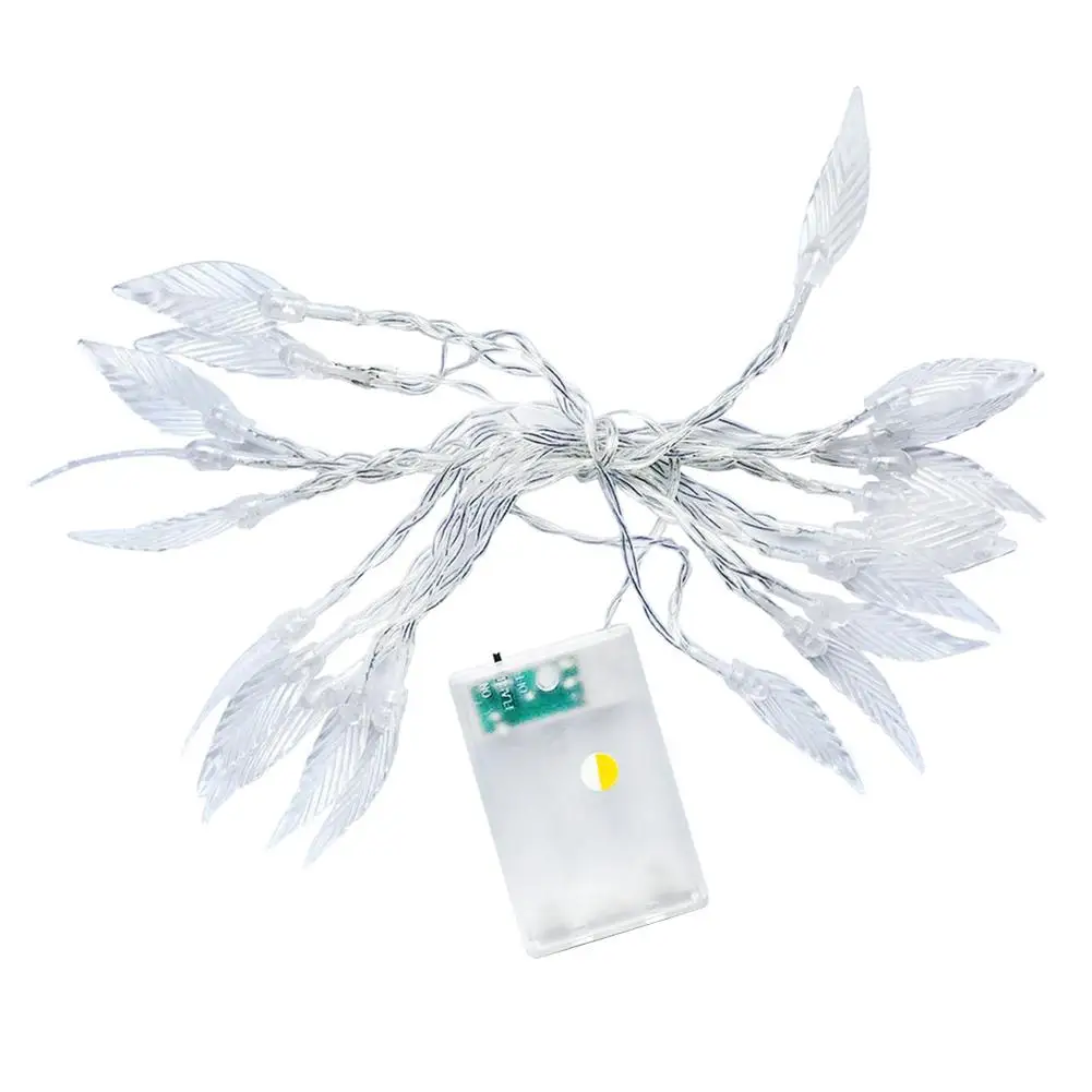 

3M 20LED Leaves Garland Led Fairy Light Leaf String Light Christmas Halloween Home Decoration Lamp Battery Box Lighting String