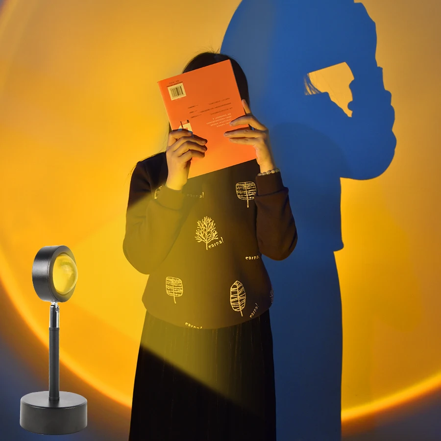 2021 закат Радужный красный проектор лампа ночного солнечного света проекционный