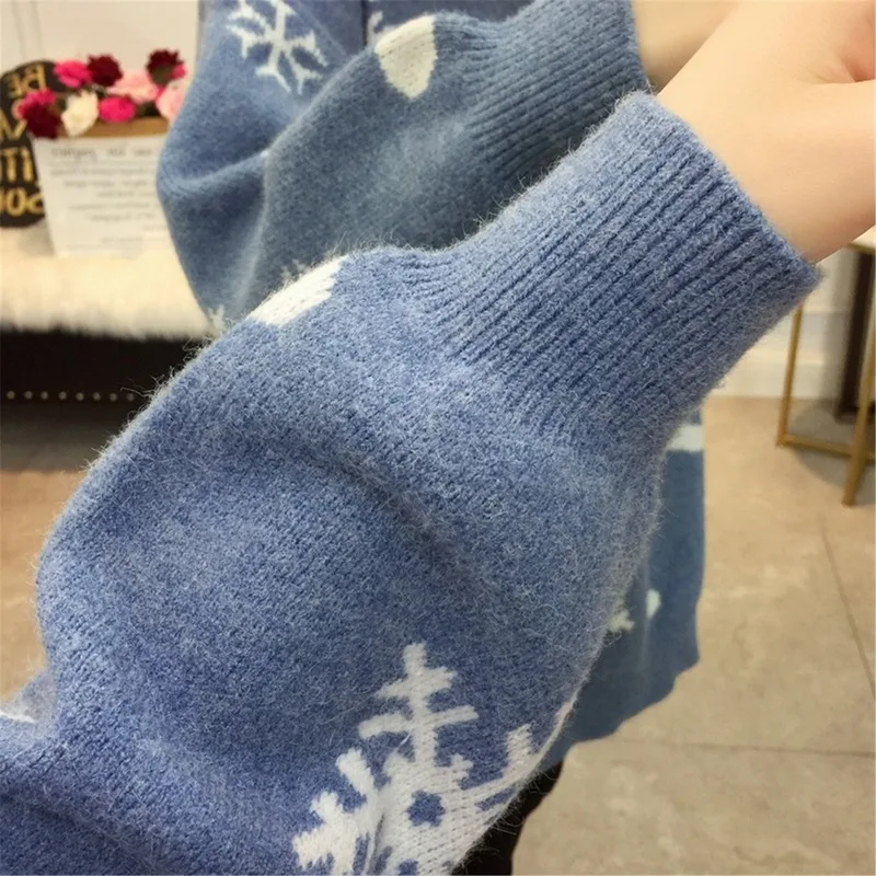 

Autumn and winter lazy wind all-match bottoming sweater Christmas snowman sweater women loose foreign wear foreign trend