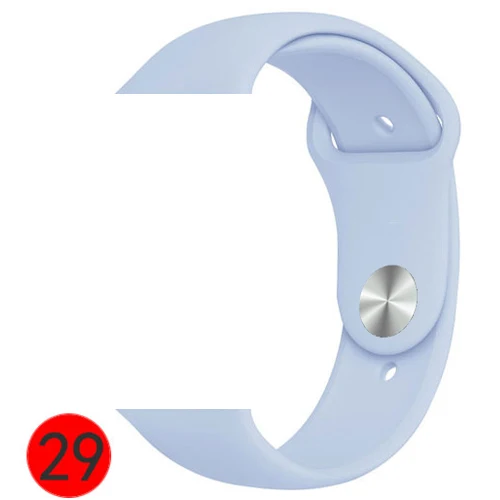 Ремешок для часов Silikon Für apple watch band 40 мм 44 мм 42 мм 38 мм apple watch 4 apple watch 5 correa iwatch повязки Uhr zubehёr - Цвет ремешка: gray blue 29