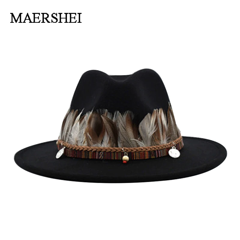 

2020 Winter Autumn Imitation Woolen Women Men Ladies Fedoras Top Hat Jazz Caps European American Round Caps Bowler Hats