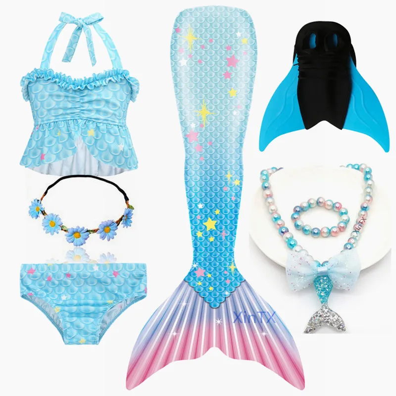 Новинка! Детский комплект бикини для купания Русалочка девочек ванный