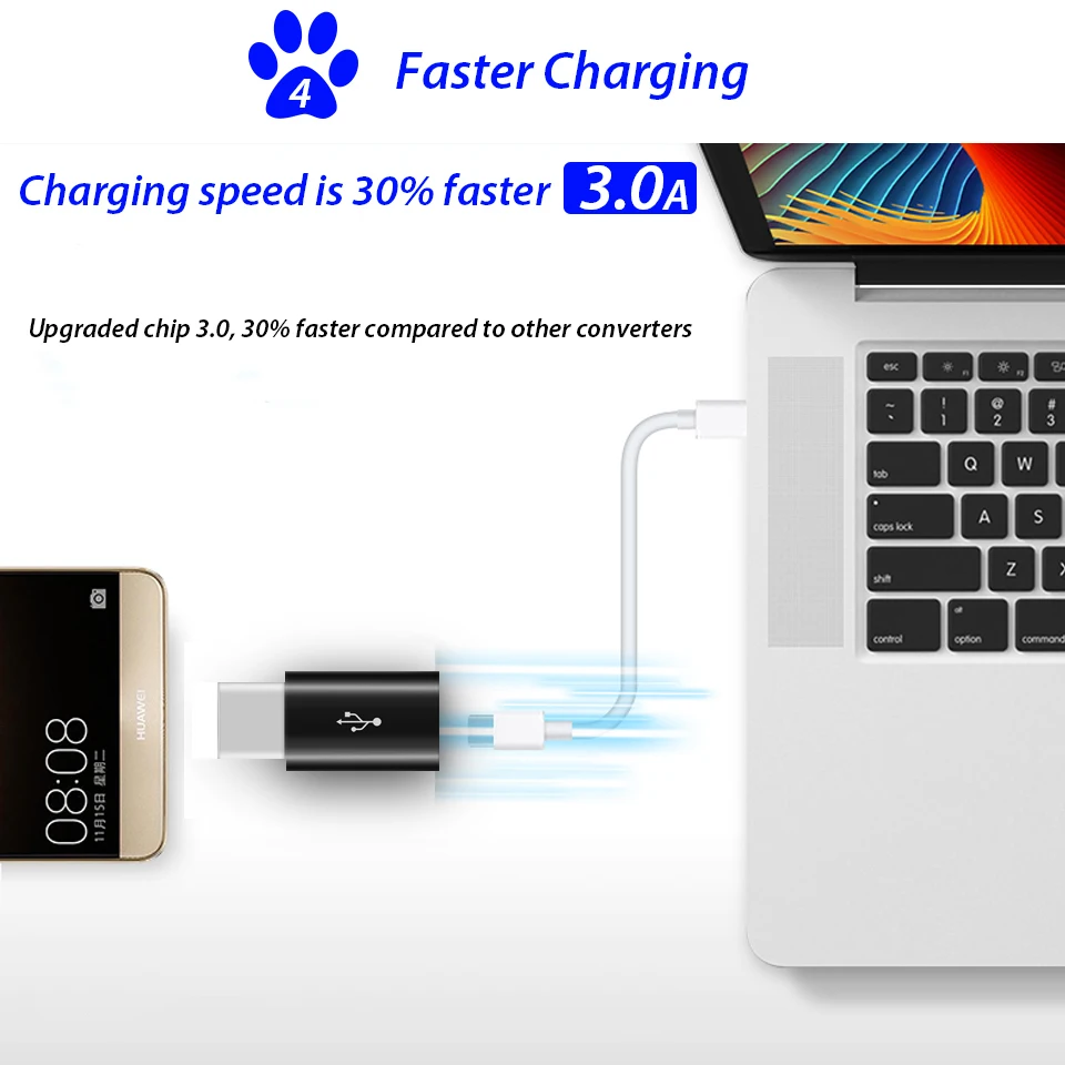 5 шт. usb адаптер mi cro USB Женский к type C Мужской для Letv Xiaomi 5X Oneplus samsung 8X S9 S10 Note 10