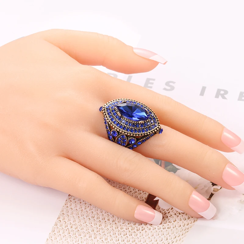 Kinel Горячая черная эмаль сердце кольцо для женщин Мода Золотой Цвет мозаичный