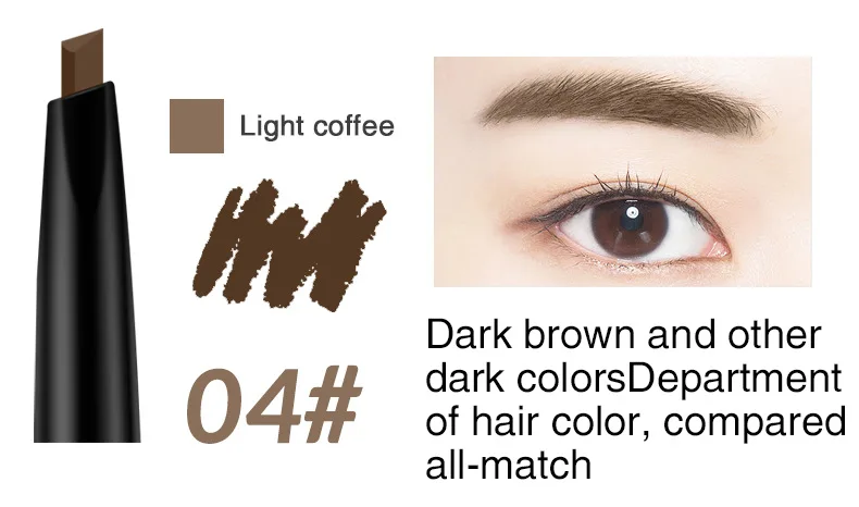 

5 Color Fashion Eyebrow Pencil Tint Long-lasting Easy To Wear Natural Waterproof Face Eyes Brand Makeup Cosmetics