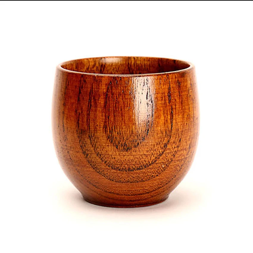 Деревянная чашка 1 шт. деревянная кружка для кофе чая пива сока воды примитивная