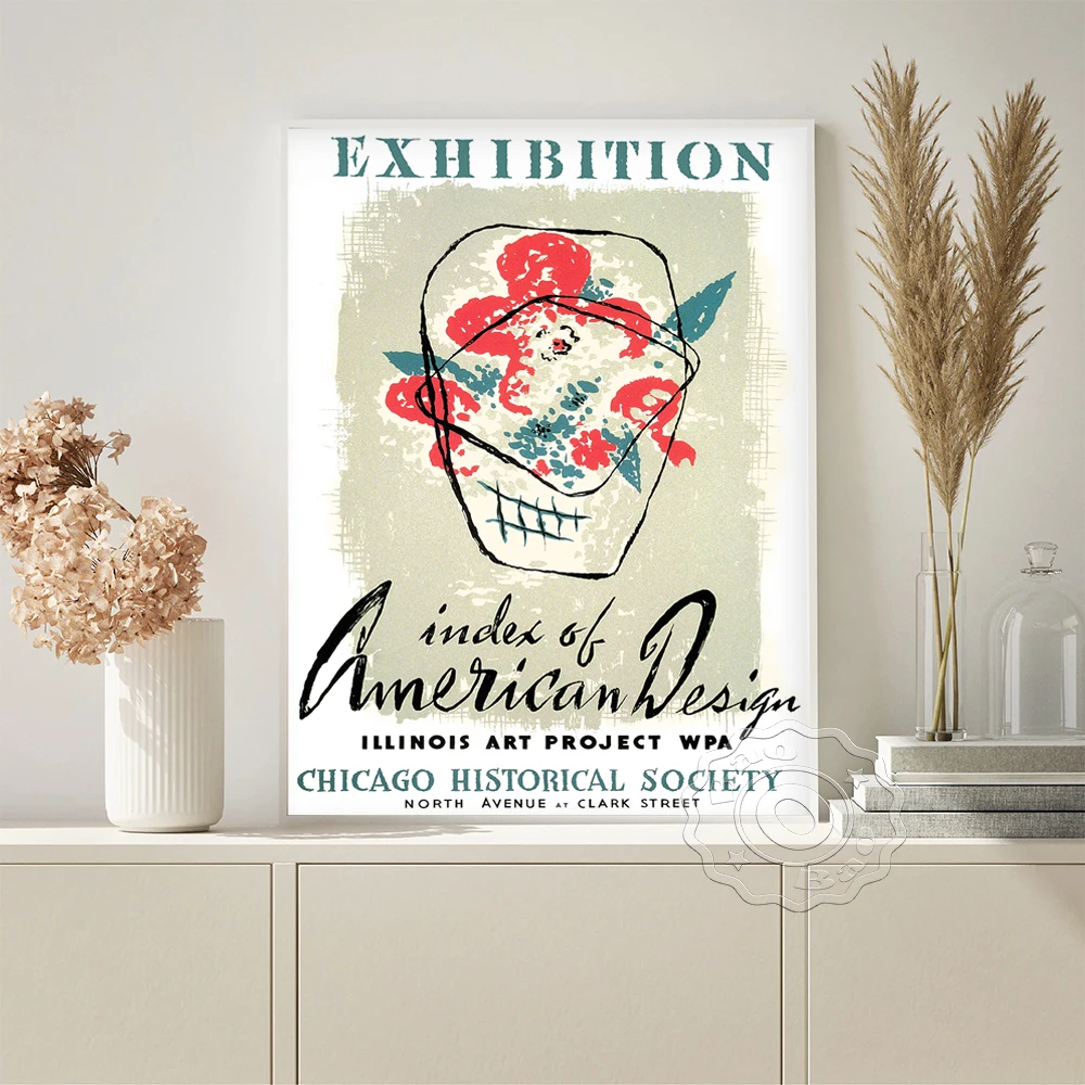 

Art Promoting Exhibition Vintage Prints Poster Graffiti Abstract Canvas Painting Retro Wall Stickers Lounge Office Studio Decor