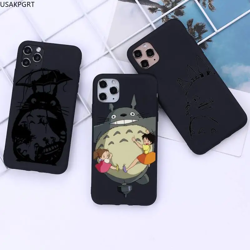 

Cute Totoro Ghibli Miyazaki Anime Phone Case for iphone 12 11 Pro Mini XS MAX 8 7 6 6S Plus X 5S SE 2020 XR cover