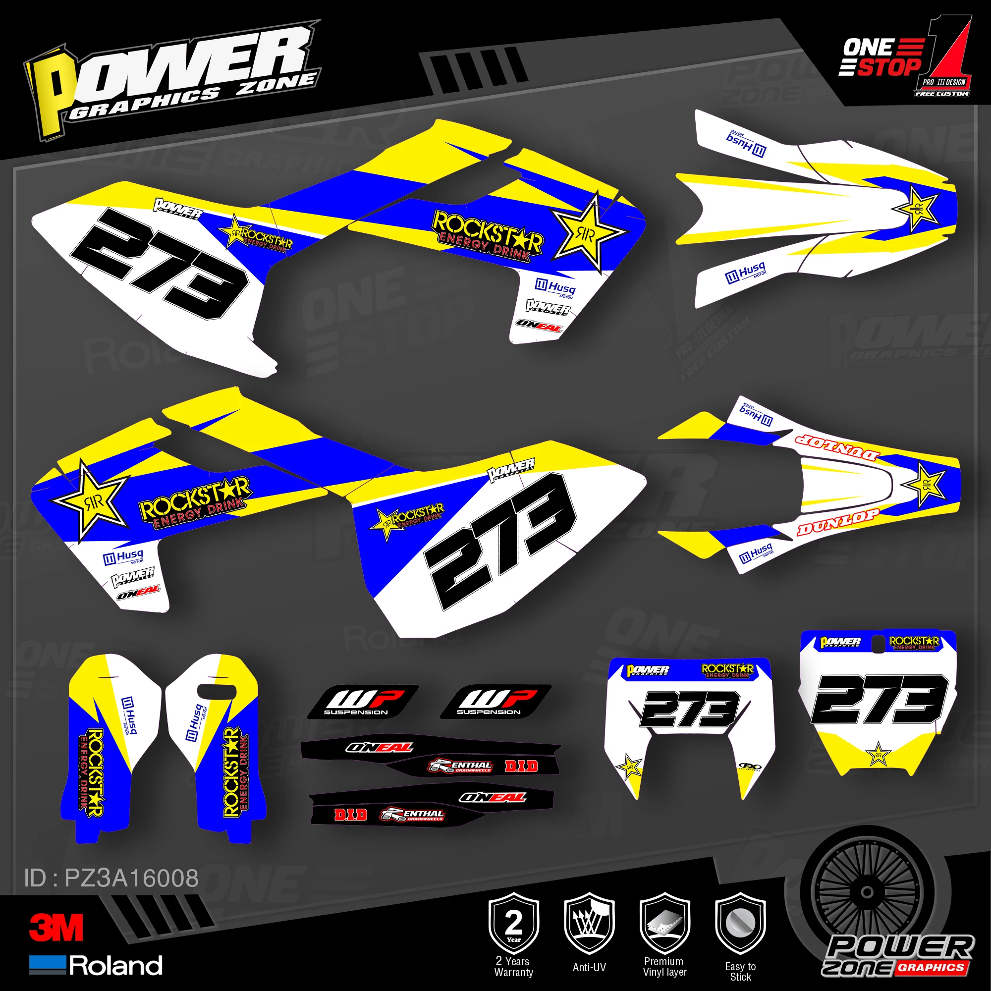 Персонализированные графические наклейки PowerZone Team 3M наклейка s Kit для Husqvarna Sticker