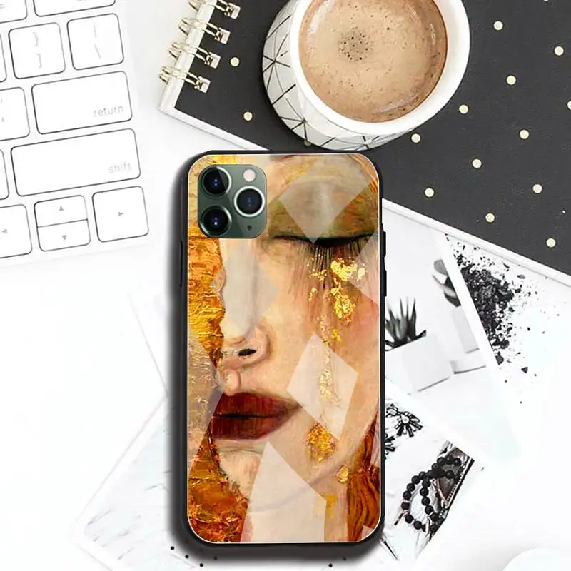 Чехол для телефона Kiss By Gustav Klimt закаленное стекло iPhone 12 Pro Max Mini 11 XR XS MAX 8X7 6S 6 Plus SE 2020