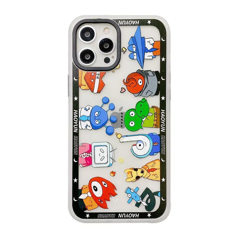 

EKONEDA Cartoon Monster Case For iPhone 11 12 Pro XS Max XR X 7 8 Plus Case Silicone Soft Back Protective Phone Cover