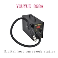 youyue 898a free lead smart soldering station air pump soldering station with digital display for mobile phone repair 220v 110v