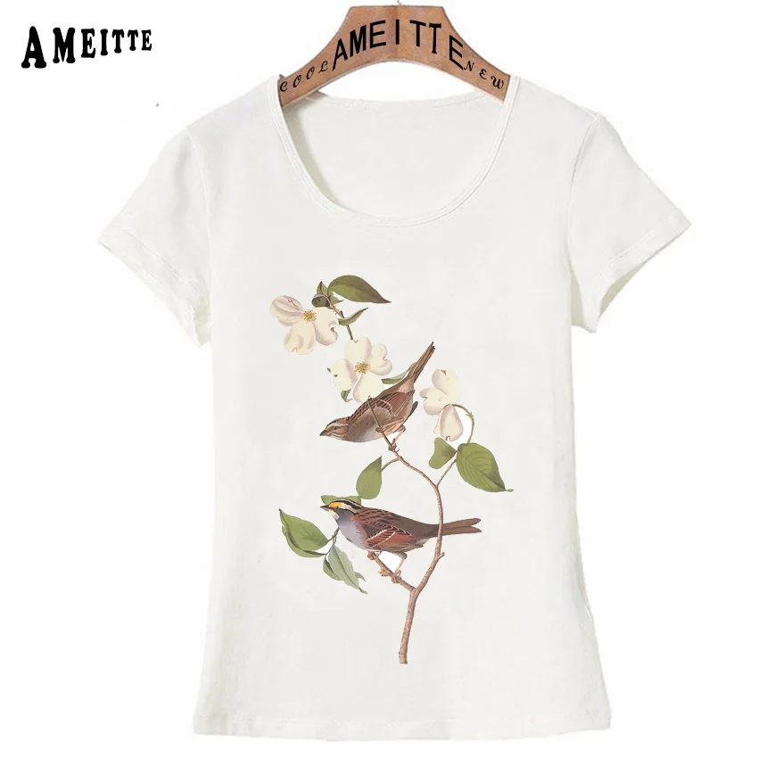 Акварель горлом Sparrow/Летняя футболка для женщин короткий рукав забавный птиц и