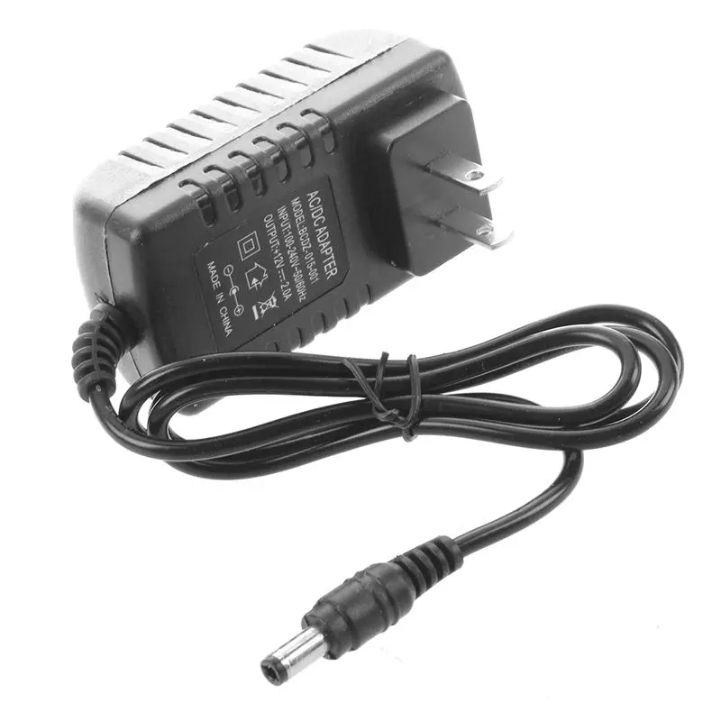 

DC 12V 2A AC Adapter Power Supply Transformer For 5050 5630 3528 LED Strip 24W Black