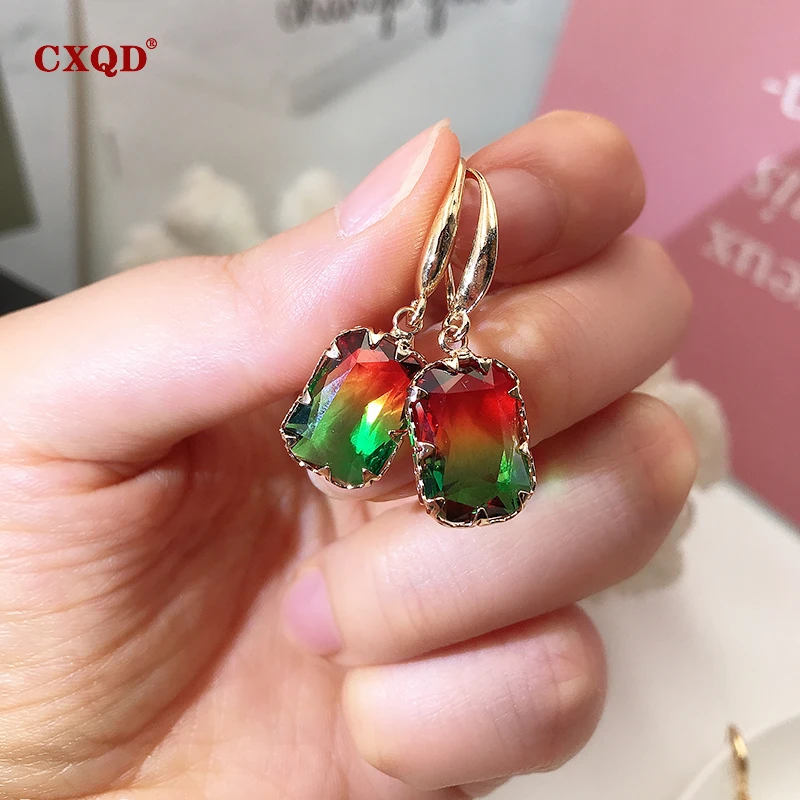 CXQD стеклянные серьги-подвески