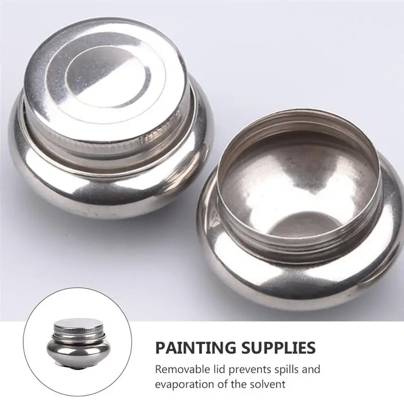 

Stainless Steel Painting Brush Washing Pot Color Mixing Pen Washing Pot With Lid Oil Painting Color Matching Pen Washing Pot