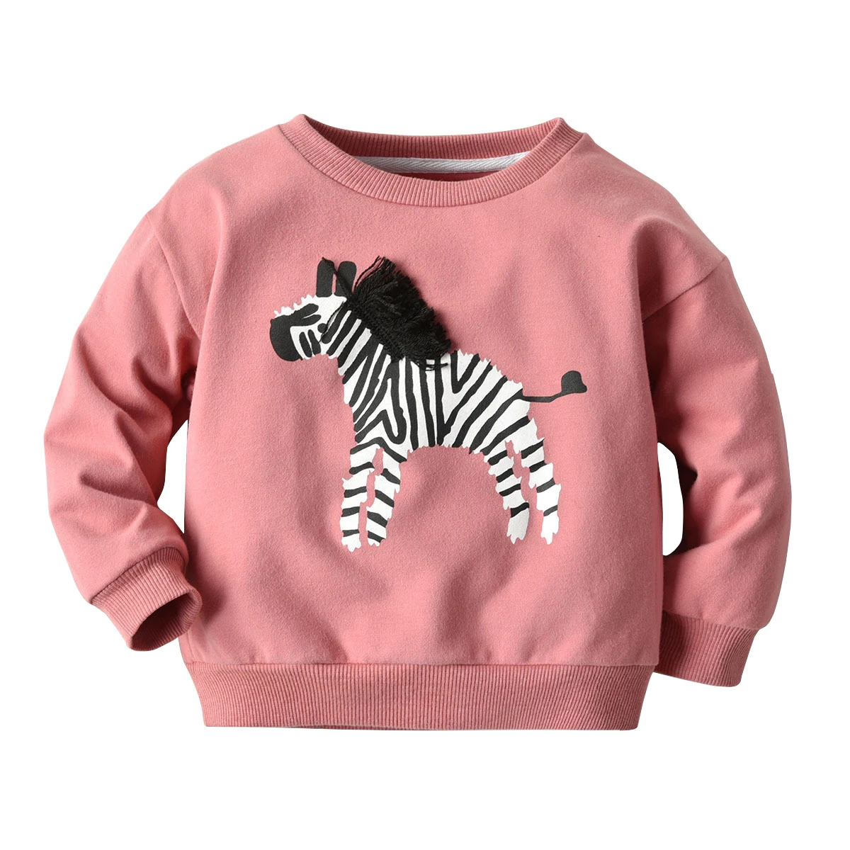 Осенний свитер для маленьких мальчиков и девочек мультяшное животное Зебра