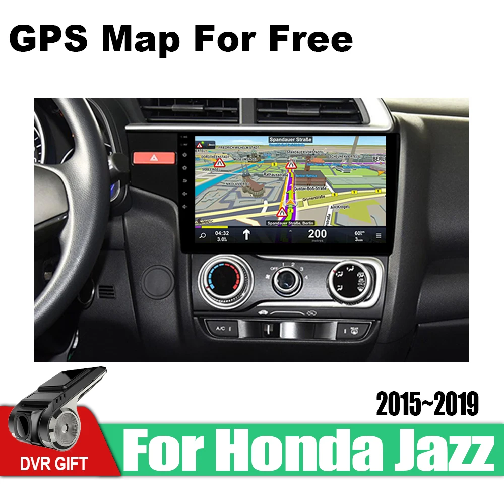 Автомобильный мультимедийный плеер ZaiXi Android GPS для Honda Jazz 2015 ~ 2019 автомобильная
