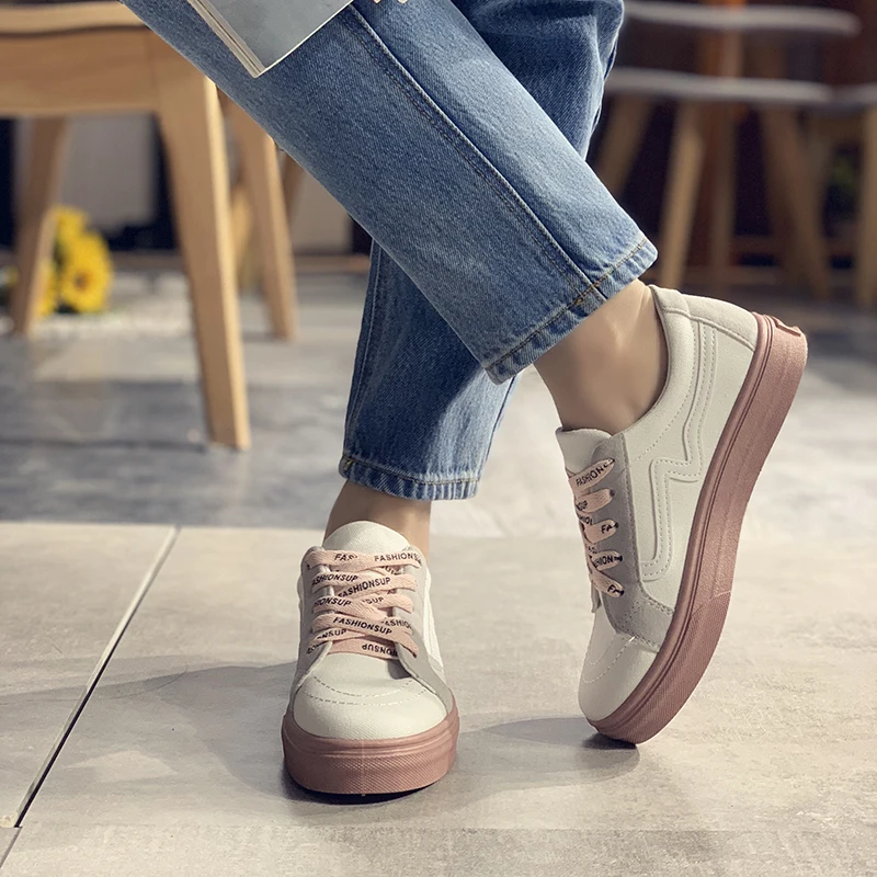 

Vulcanized Sneakers Women Canvas Shoes Fashion Flat Lace Up Women Casual Shoes Round Toe Breathable Sneaker Women Trainers XU166