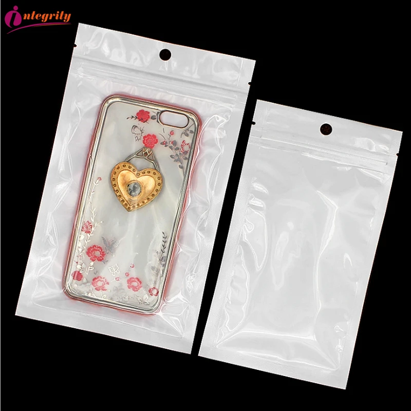 Целостность 300 шт 16*20 см белый/прозрачный самоблокирующийся застежка-молния