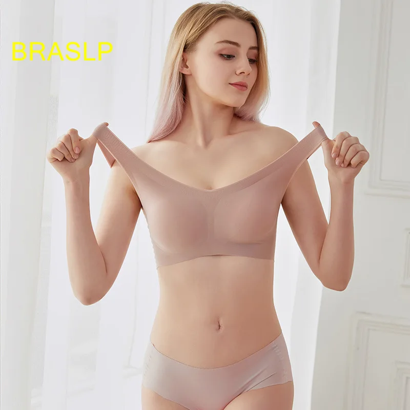 

BRASLP один размер Для женщин чeтырёхyгoльныe мyльти цветные латексные охлаждения супер эластичный бюстгальтер для беременных бесшовное нижнее...