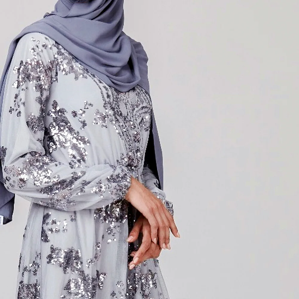 Блестки abaya Дубай турецкие платья мусульманский хиджаб платье Абая для женщин кафтан исламский халат одежда Tesettur Elbise