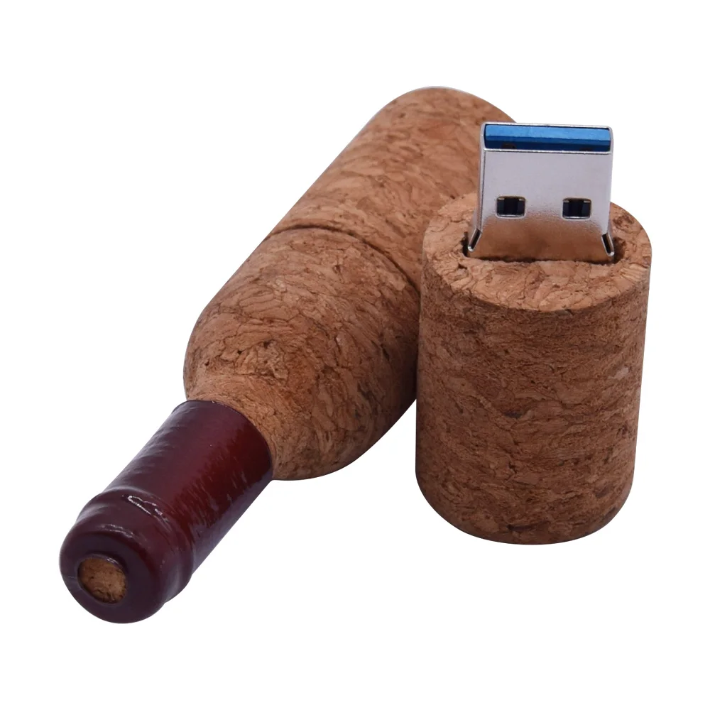 USB флеш накопитель деревянный в виде бутылки вина 3 0 8 Гб|USB флэш-накопители| |
