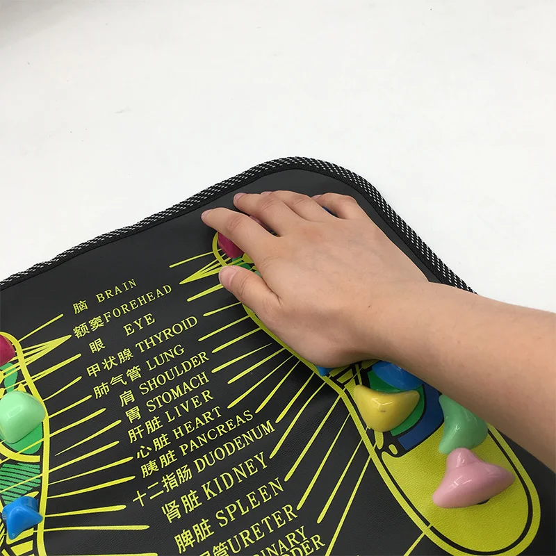 Рефлексологический каменный коврик для ног облегчающий боль массажер ходьбы