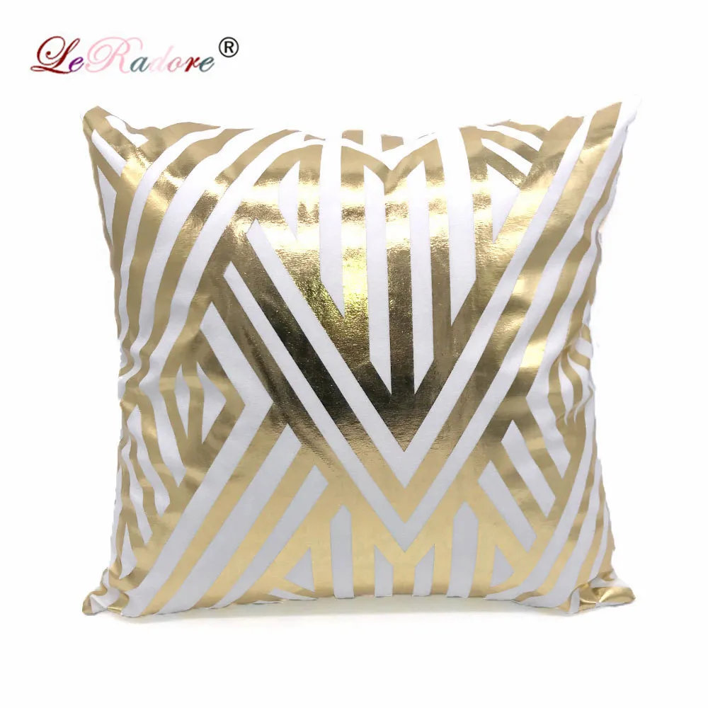 LeRadore 2018 Новинка Золотое Тиснение наволочка для подушки короткая плюшевая