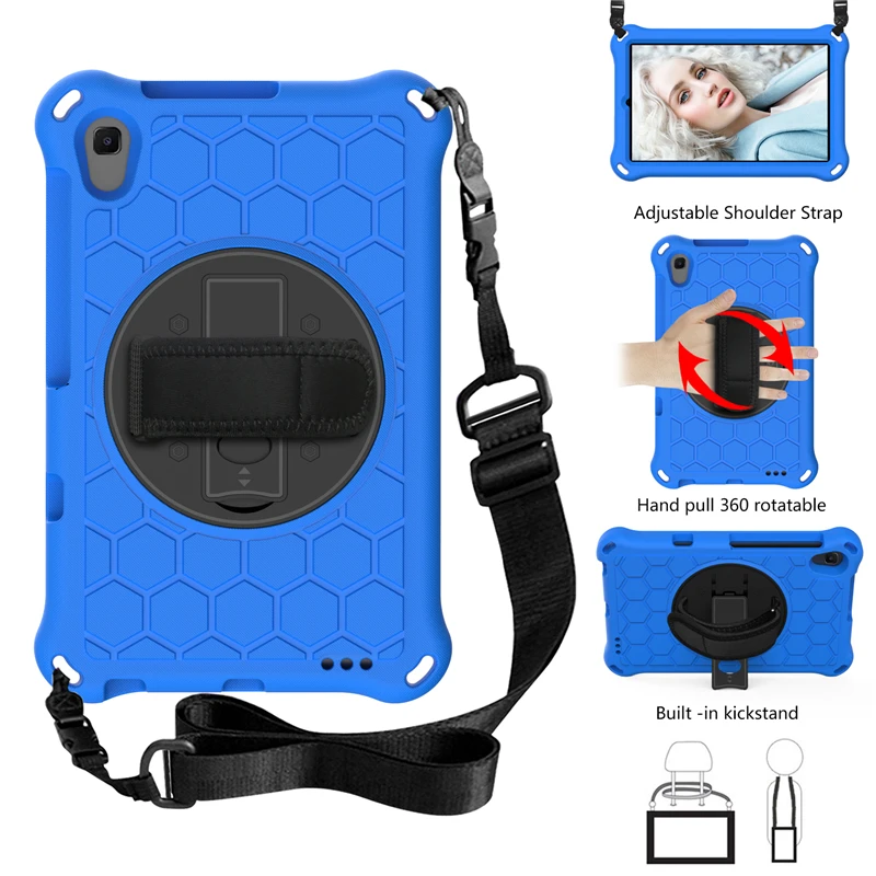 

Kids Stand Cover For Huawei MediaPad M6 8.4 inch VRD-AL09 VRD-W09 360 Handle Shoulder Strap EVA Shockproof Tablet Case Coque