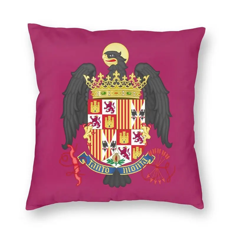 

Герб Испании, католический стиль, семейная испанская гордость, бархатная наволочка