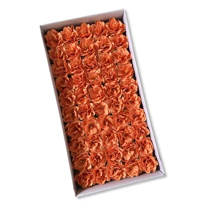

50PCS Peony Flower Head Soap Flower Artificial Flower Creative Bouquet Gift Box Making Fake Flowers Festival Gift Decoration