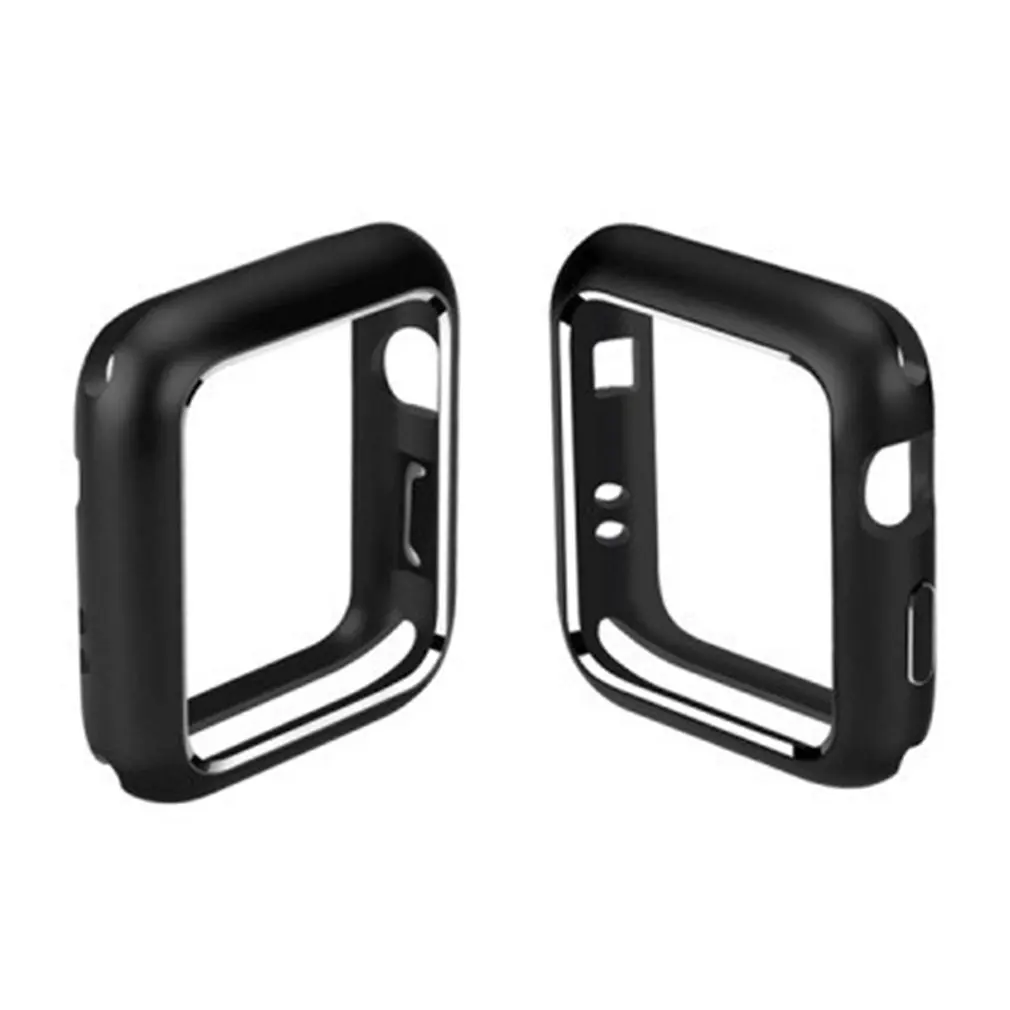 40mm black Защитные рукава часов Защитная оправа Часы Анти-осенние раковины Чехлы для часов для Apple Watch - Цвет: 40mm black
