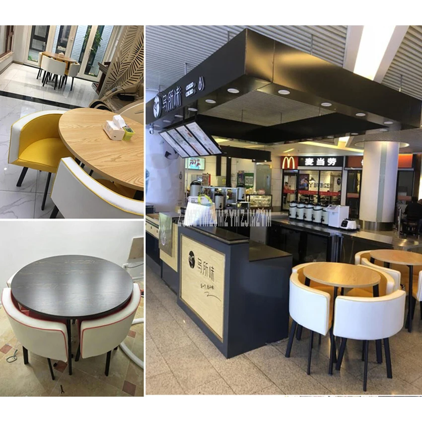 80 см/70 см журнальный столик для четырех человек с сочетанием стульев