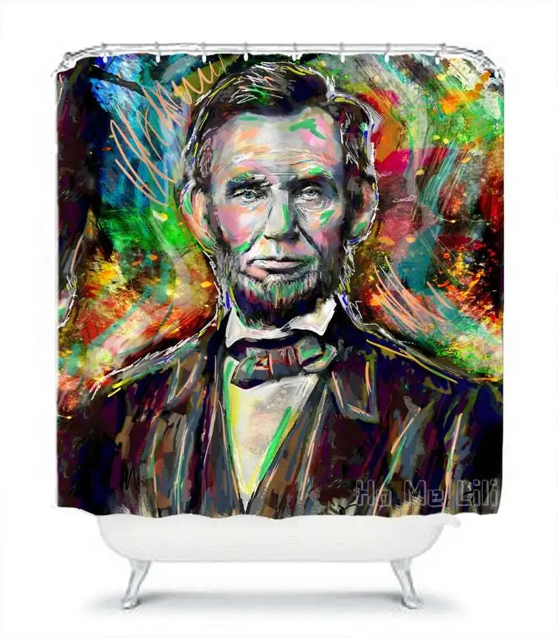 

Lincoln Shower Curtain Decor Bathroom Art