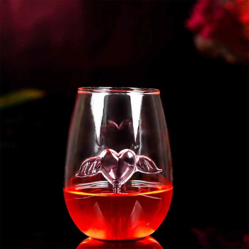 Винный Бокал без сердец для красных и белых вина уличная посуда напитков
