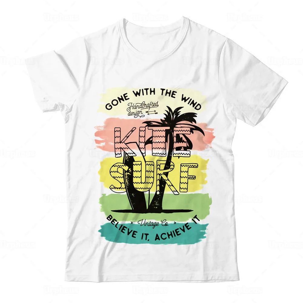 

Футболка из 100% хлопка для кайтсерфинга, стильная Винтажная футболка для экстремального спорта