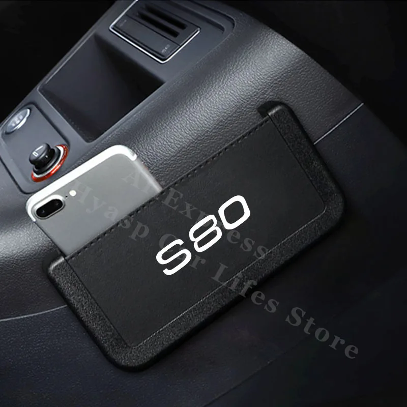 

Car Seat Back Storage For Volvo S80 Auto Leather Mobile Phone Holder Pocket Fashion Auto Interior Accessories