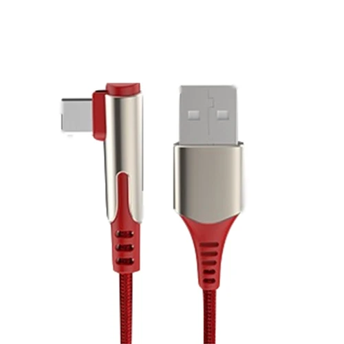 ROCK USB C кабель 5A Supercharge L форма изгиб usb type C кабель для huawei p20 lite P30 Pro Быстрая зарядка быстрое зарядное устройство кабель для samsung S10 S9 S8 Note 9 кабель синхронизации данных type-C для huawei mate 20 pro нейлоновая проволока для USB-C - Цвет: Red