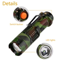 sk68 1000lm flashlight waterproof camouflage led flashlight torch 3 modes zoomable adjustable focus lantern portable light