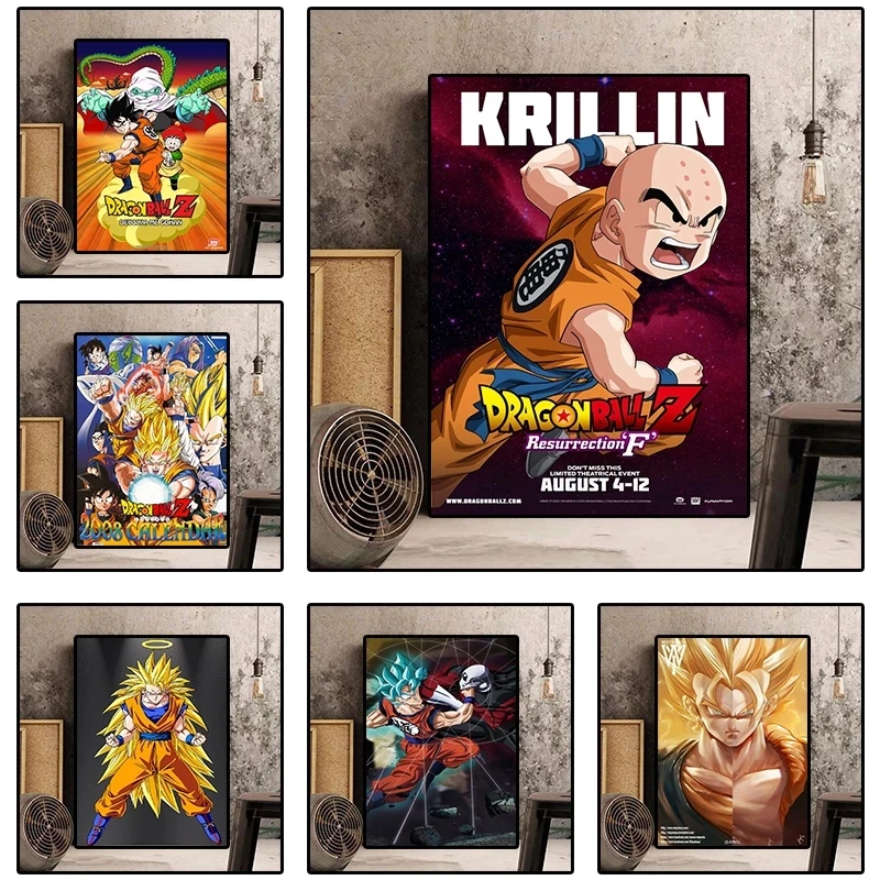 

Goku Modular Canvas Dragon Ball Home Decor Print Painting Super Saiyan Poster Modern Wall Art Pictures For Living Room No Frame