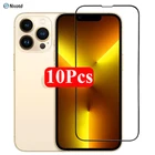 Закаленное стекло с полным покрытием для iPhone 13 Pro Max, защитная пленка на весь экран, Защитное стекло для iPhone 13mini, 10 шт.