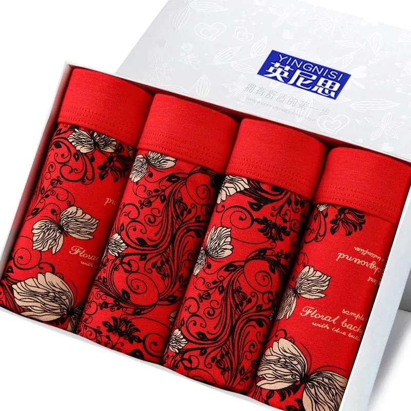 4pcs / Mens Underwear Shorts Boxer Shorts Mens Sexy Underwear High Quality Men's Underwear Pure Cotton Breathable Boxer Shorts