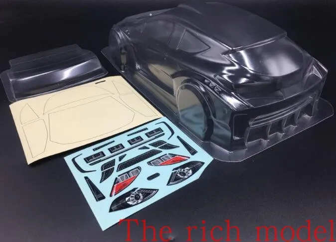 1/10 mini o n road car GTR прозрачный корпус колесная база 225 мм для Tamiya M03 M05 M06 M07 M08|Детали и