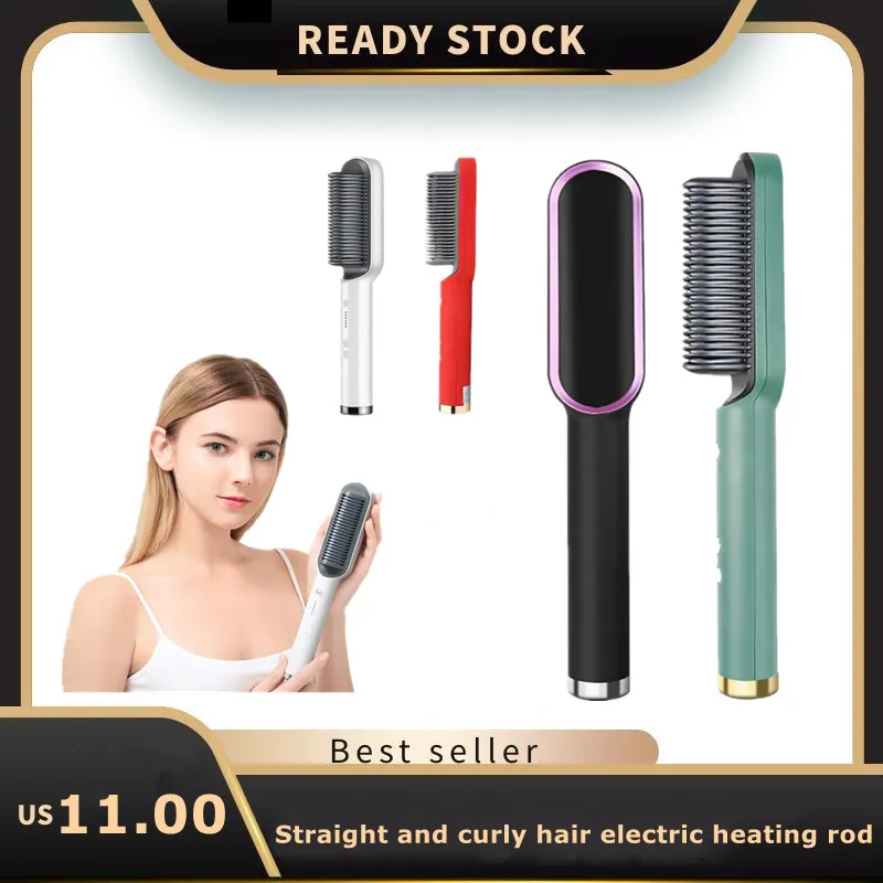 

Multifunctional Hair Straightener Curler Flat Iron Tourmaline Ceramic Hair Straighting Curling Irons Corrugation Styler Hot Comb