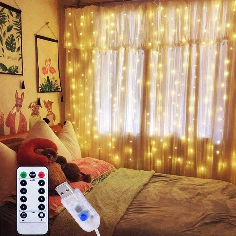 

Christmas Curtain Light Garland Festoon Merry Christmas Decor for Home Christmas Ornament Xmas Gifts Navidad 2021 New Year 2022